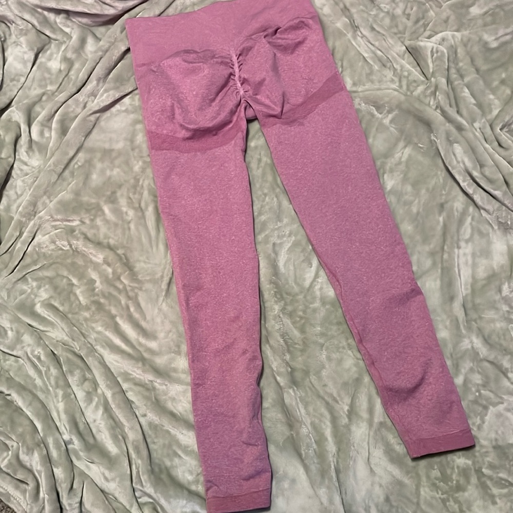 PINK workout leggings butt scrunch booty size large gym